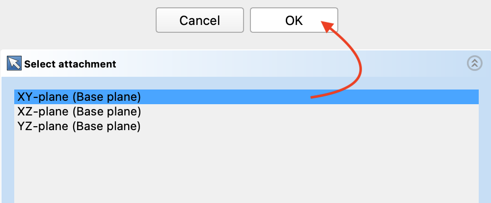 Select XY-plane and then OK